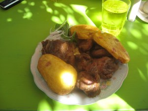 Chicharron, or fried pork