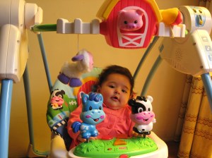 Brianna in her new swing