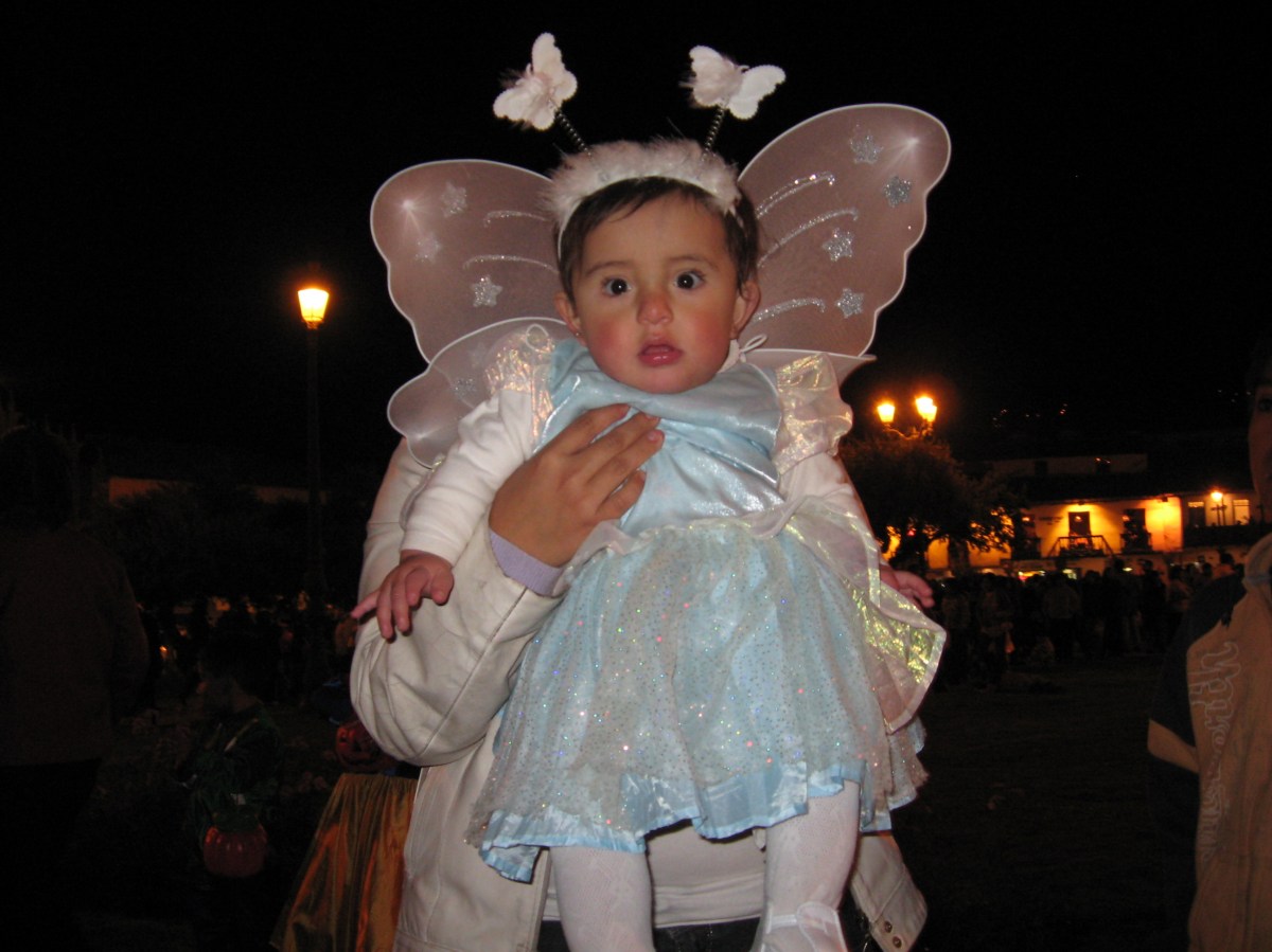 Baby dressed up for Halloween