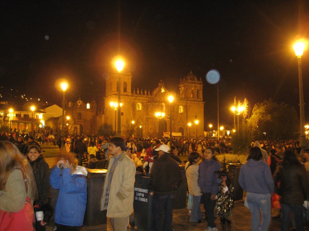 Halloween at the Plaza de Armas in Cusco, Peru