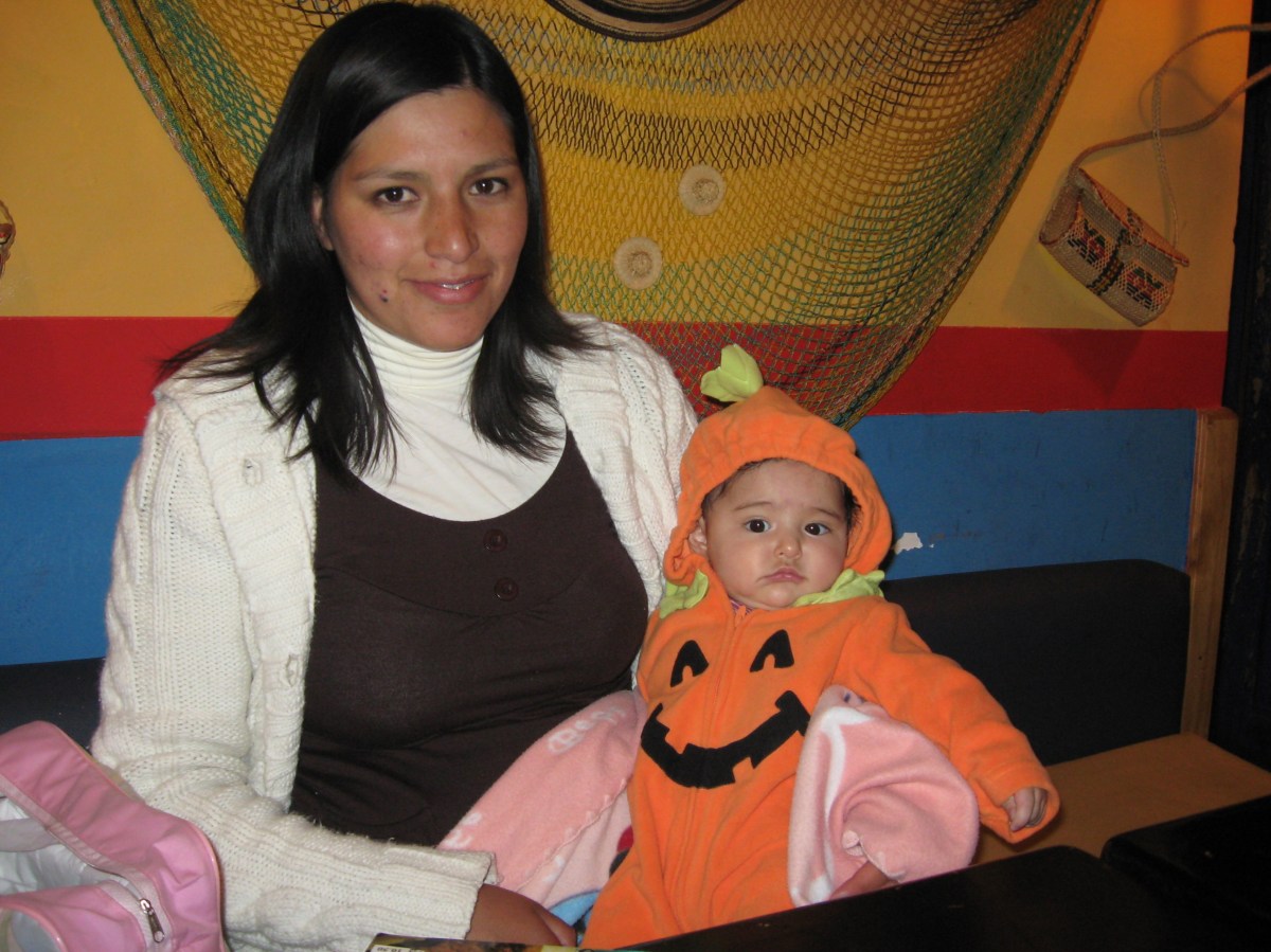 Baby dressed up for Halloween