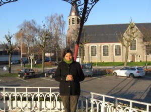 Patricia on the gazebo
