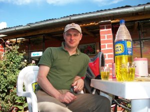 Relaxing after eating a big lunch