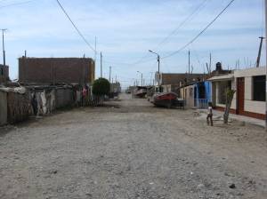 The seaside village of San Andres, near Pisco, Peru