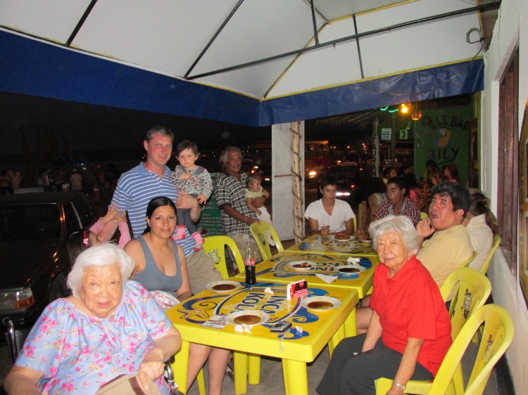 With Doña Laeti and family in Huanchaco