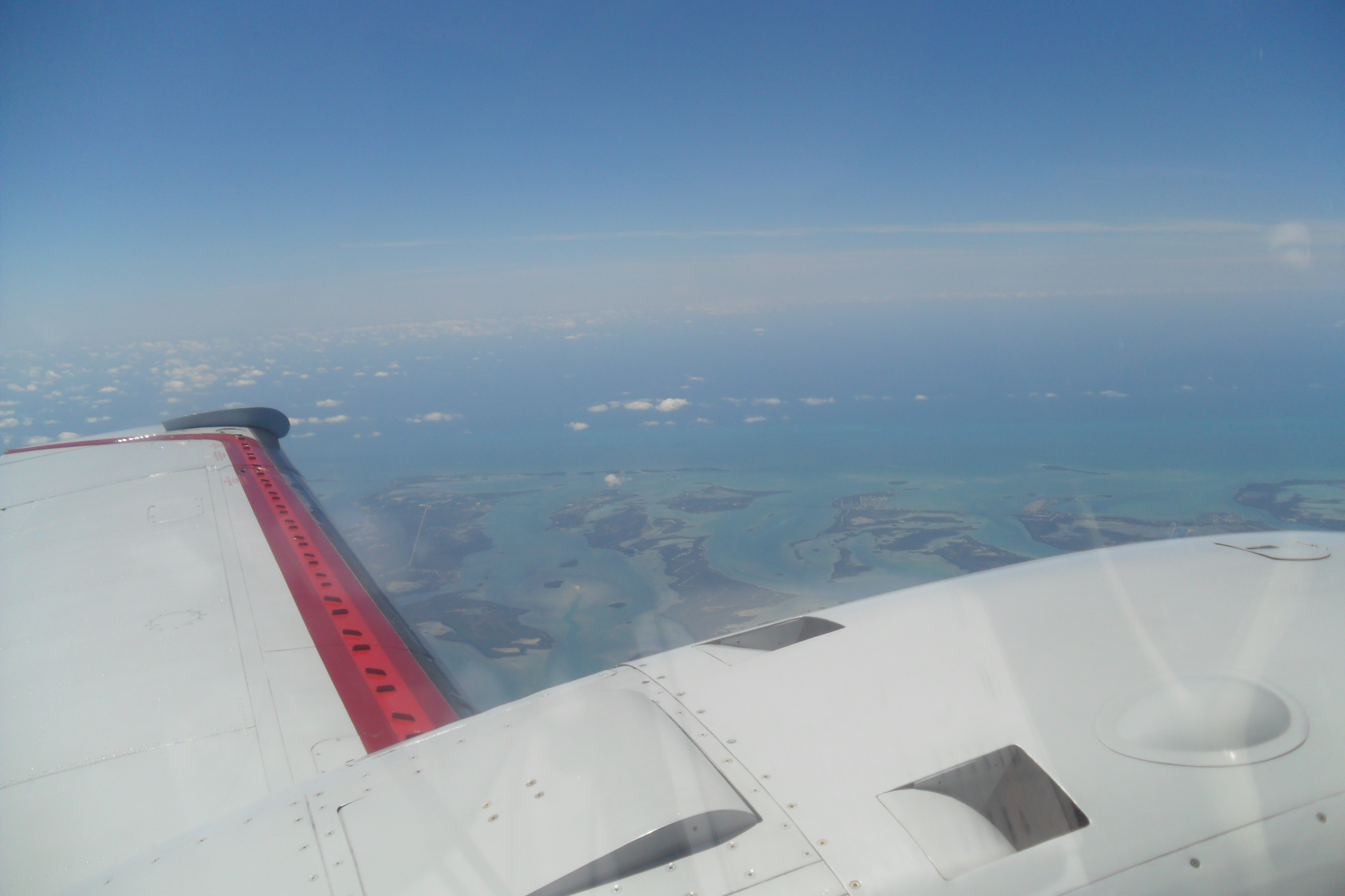 Flying over Florida Keys